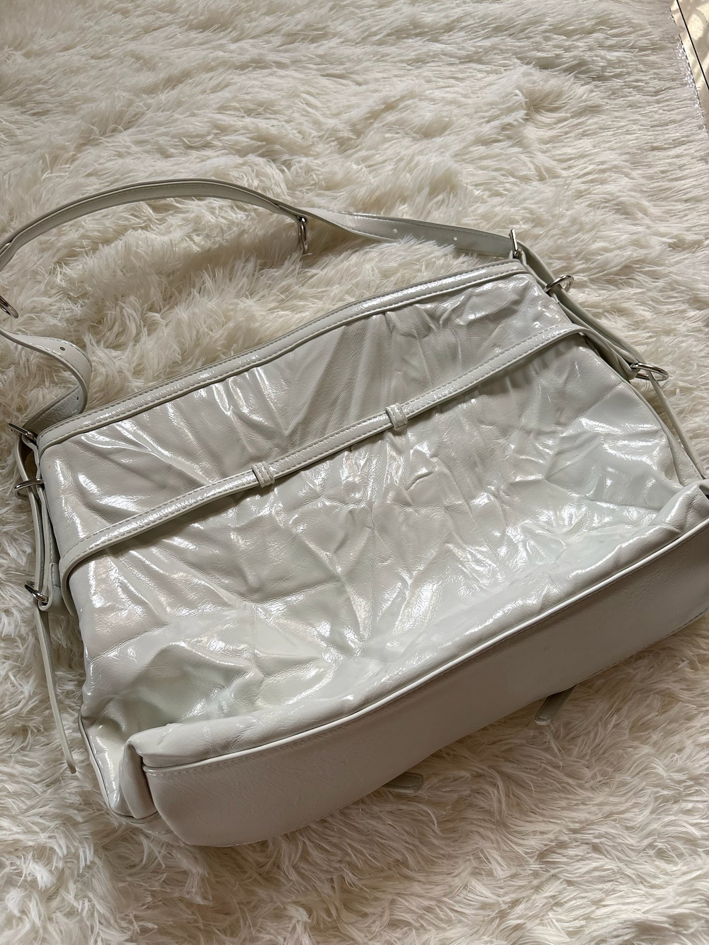 Diesel 1DR Shoulder Bag – Pearl White