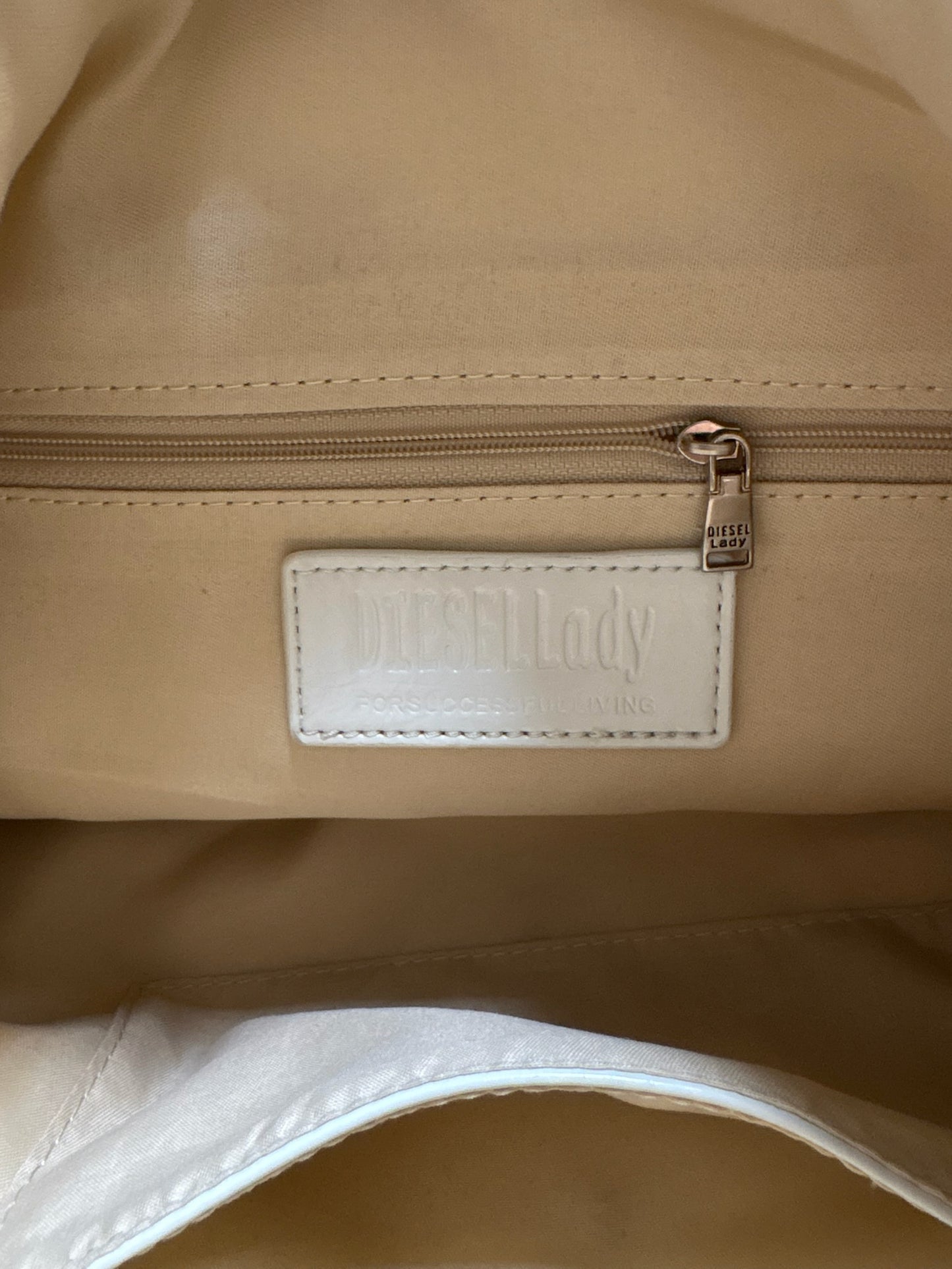 Diesel 1DR Shoulder Bag – Pearl White