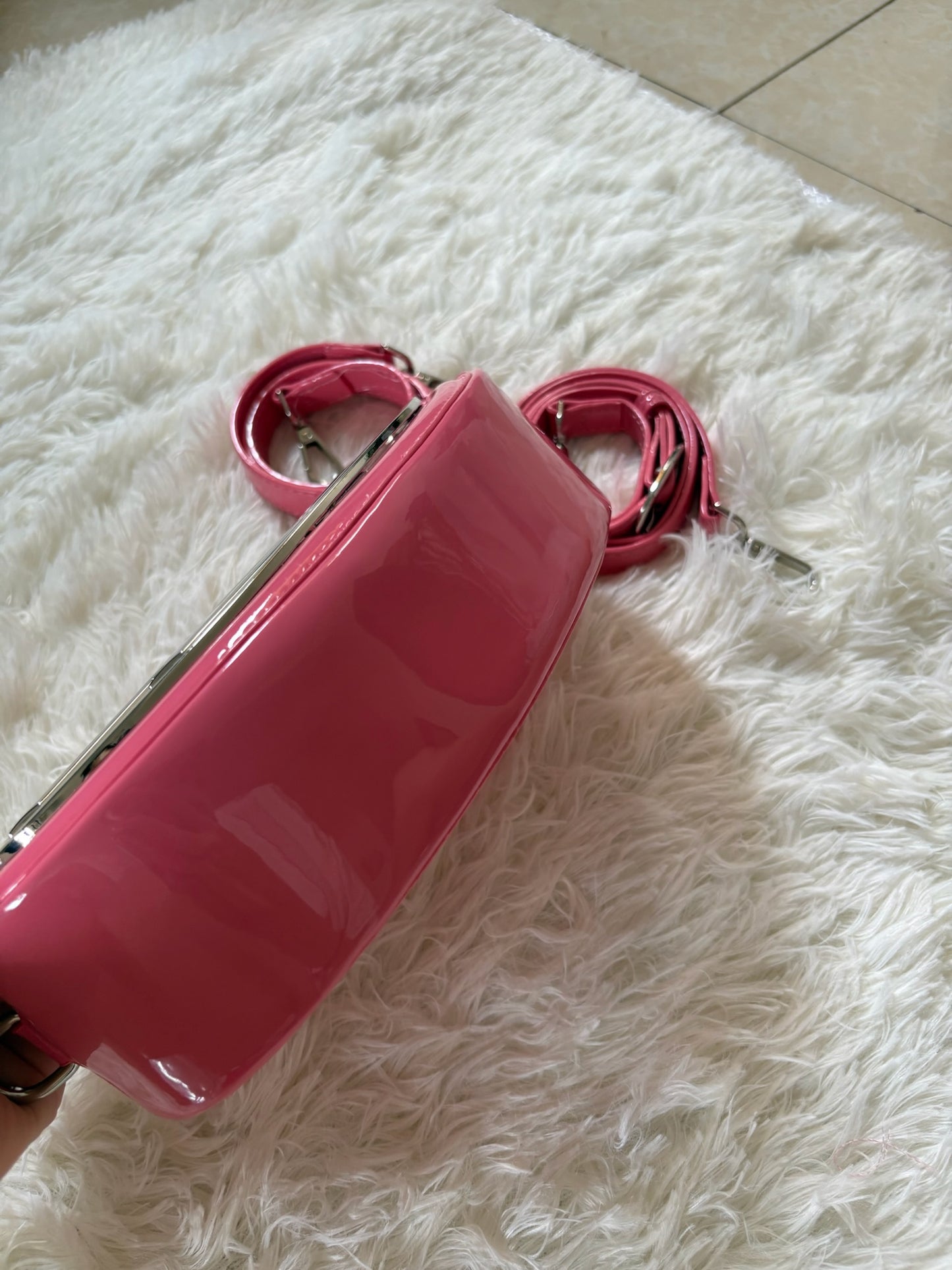 Diesel Oval D Crossbody – Pink