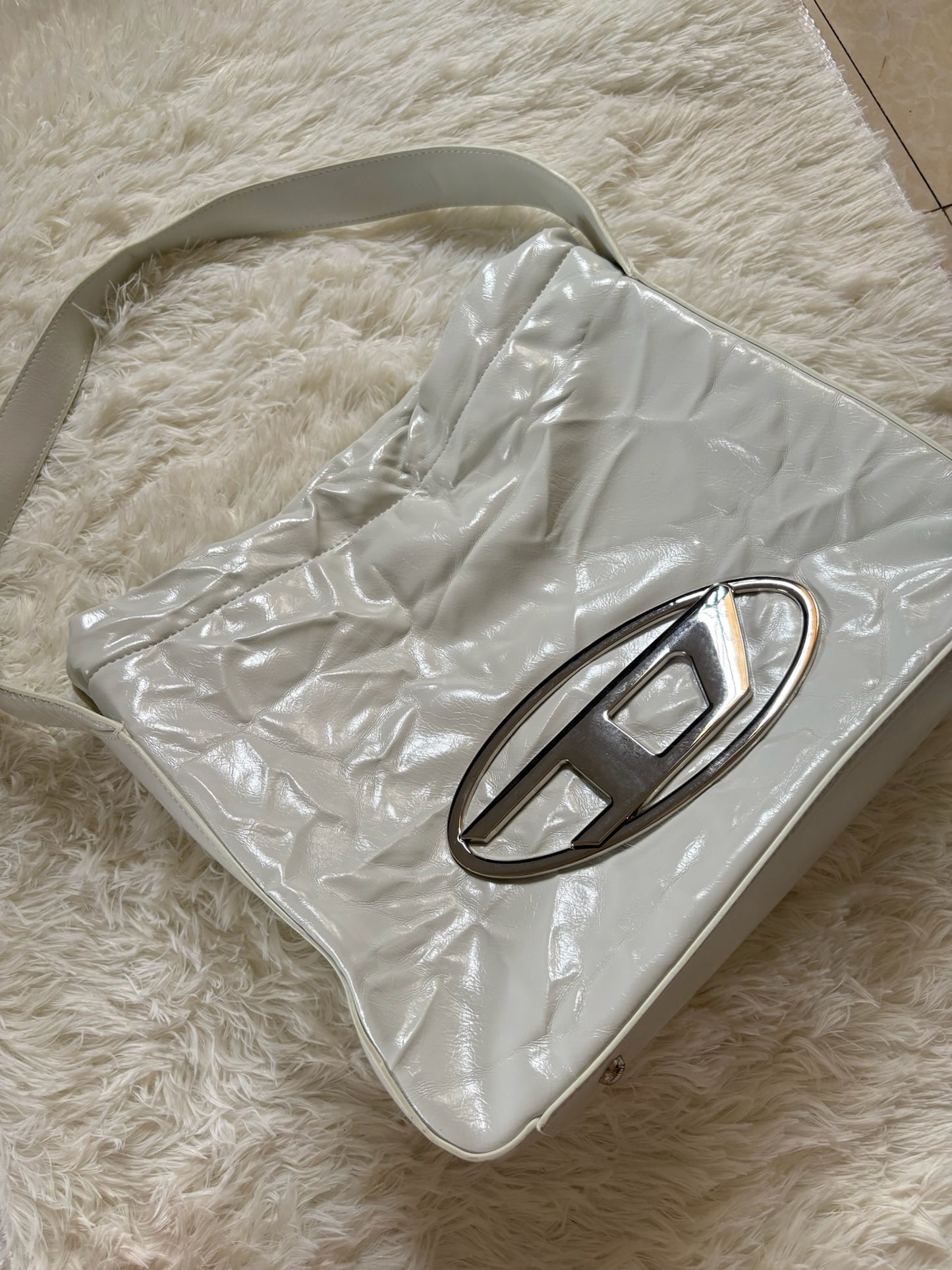 Diesel Shoulder Bag – Pearl White