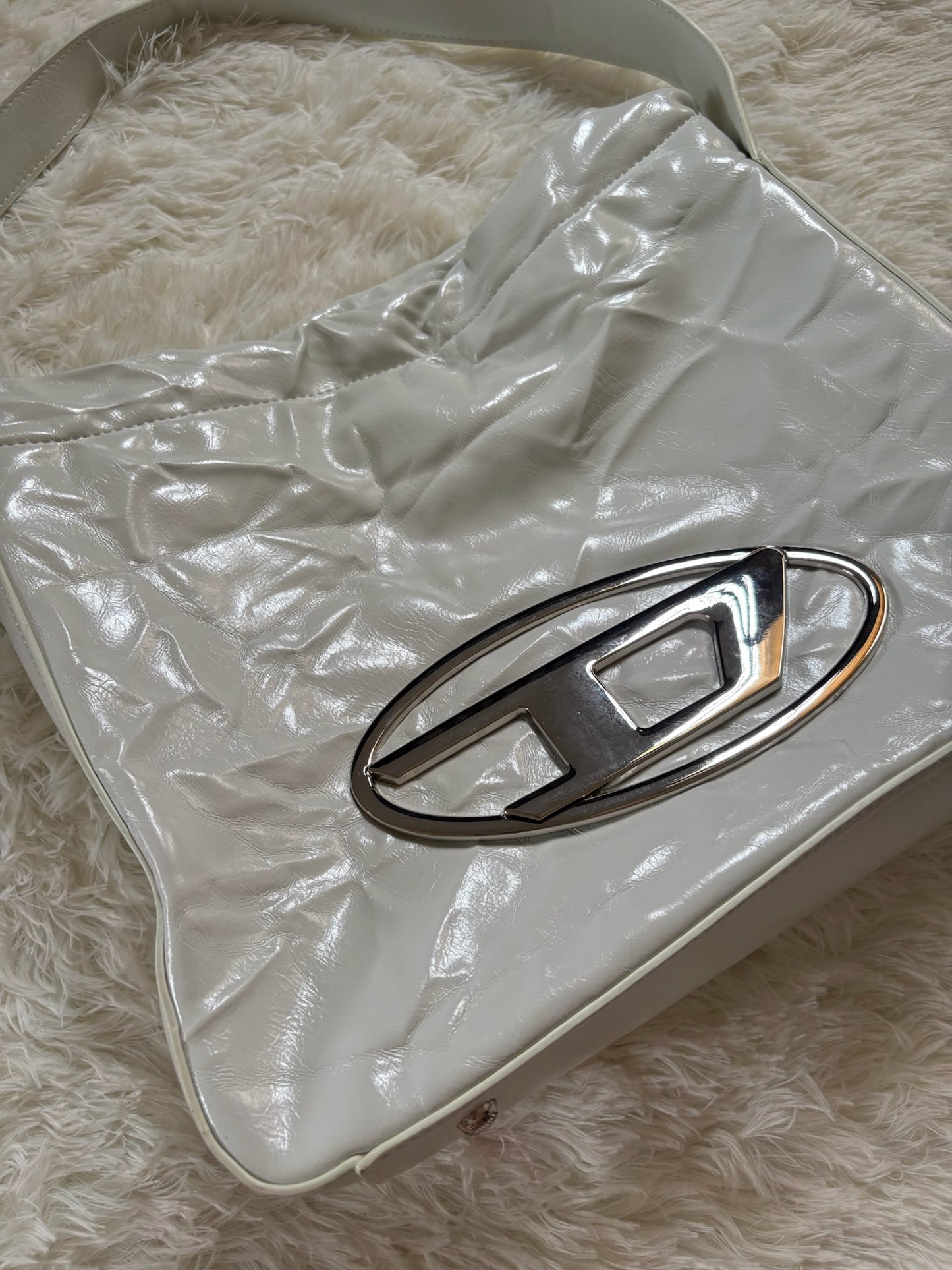 Diesel Shoulder Bag – Pearl White