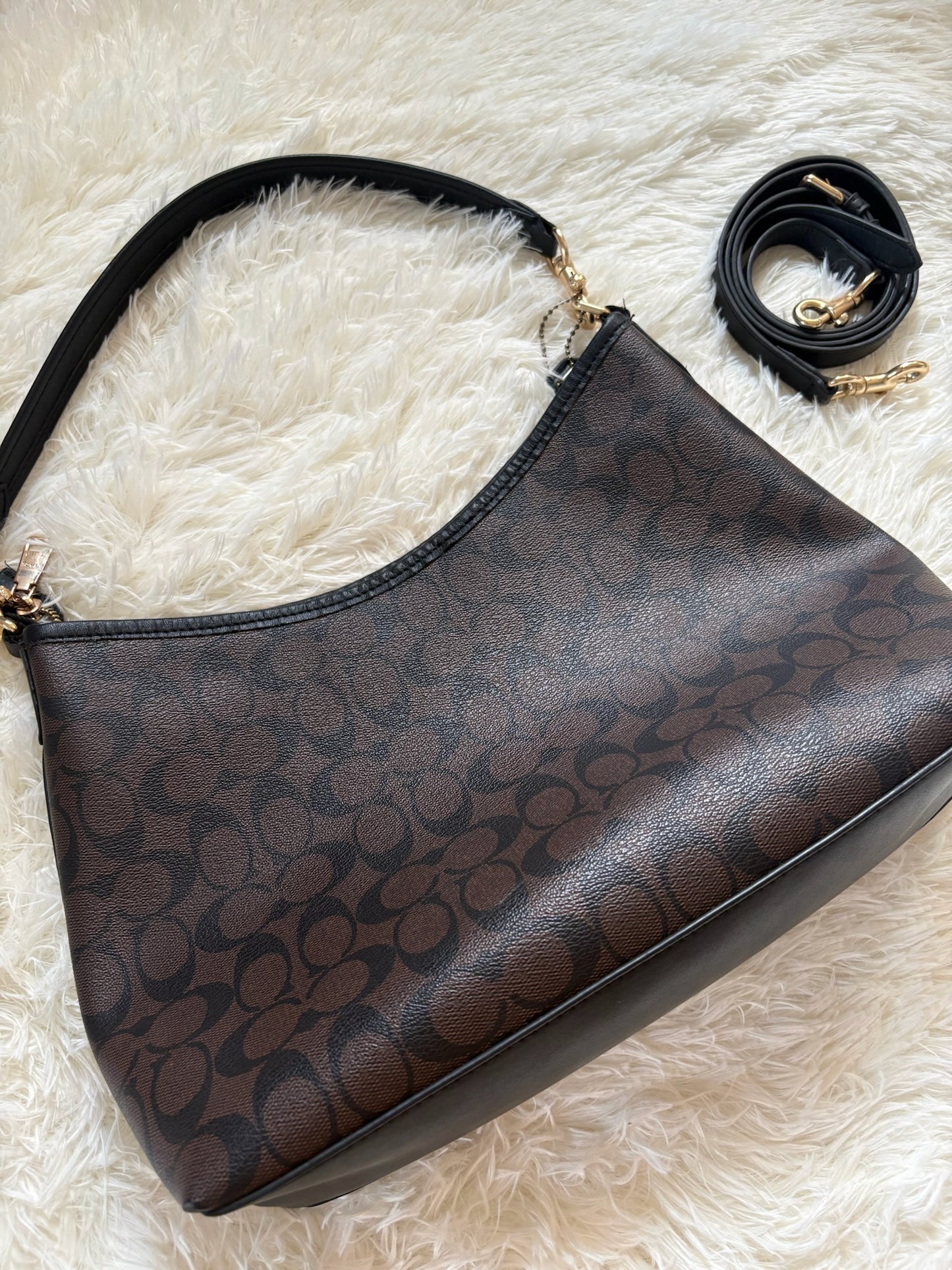 Coach Laurel Shoulder Bag – Brown Black