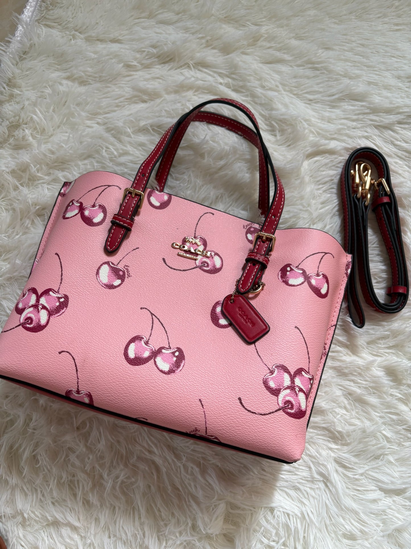Coach Cherry Mollie Tote – Pink