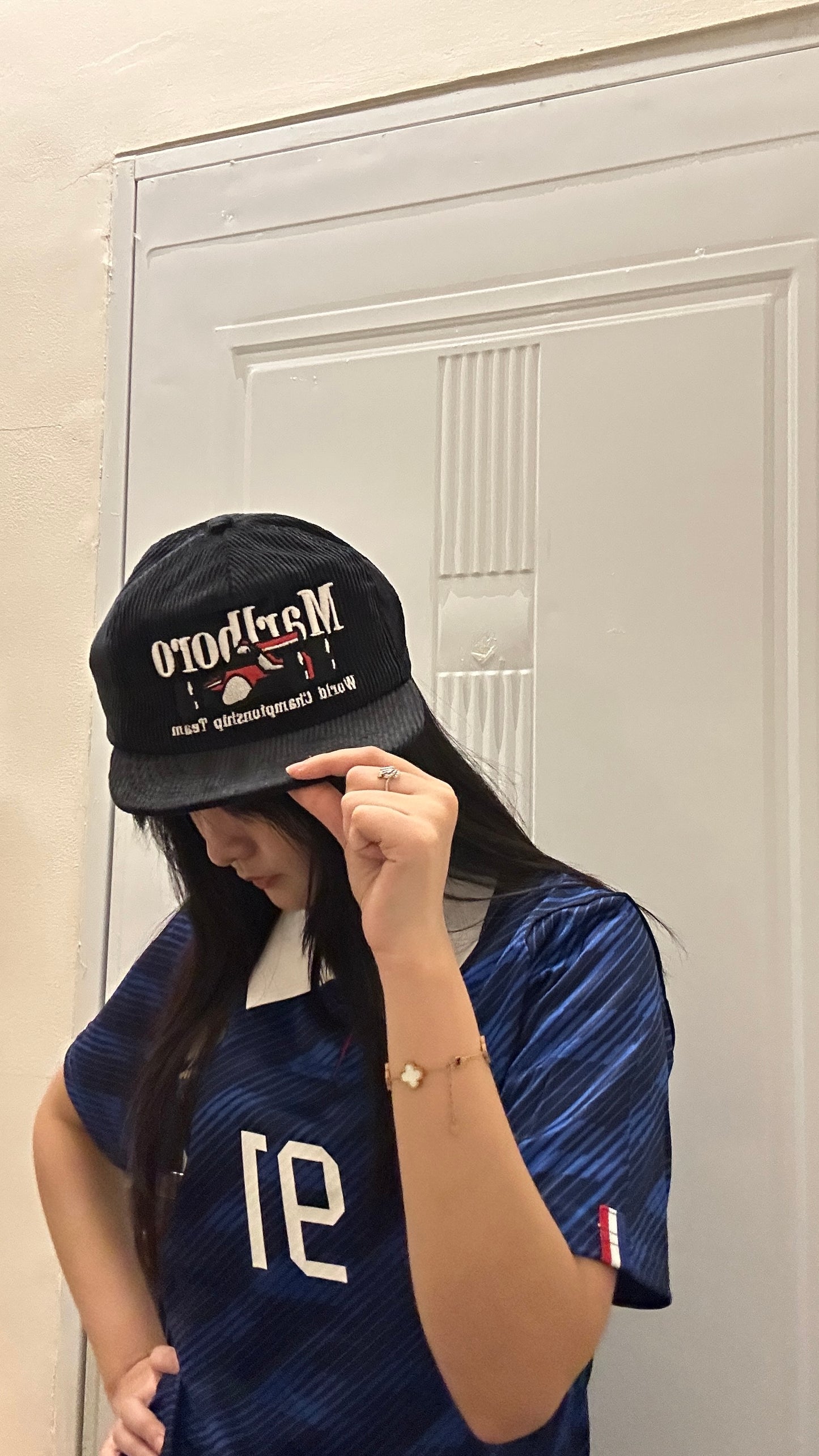 Marlboro World Championship Team  Corduroy  Snapback Cap-Black