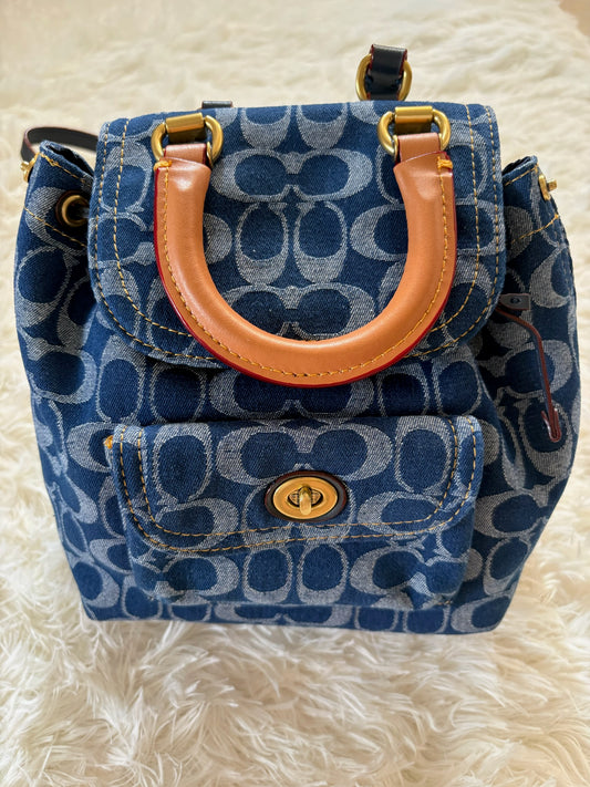 Coach Riya Backpack 21  – Denim Blue