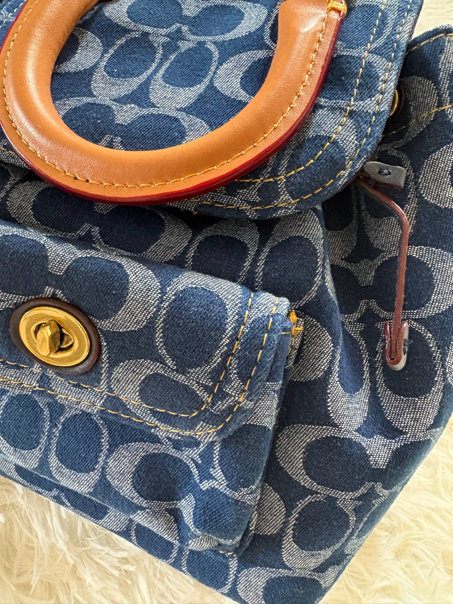 Coach Riya Backpack 21  – Denim Blue