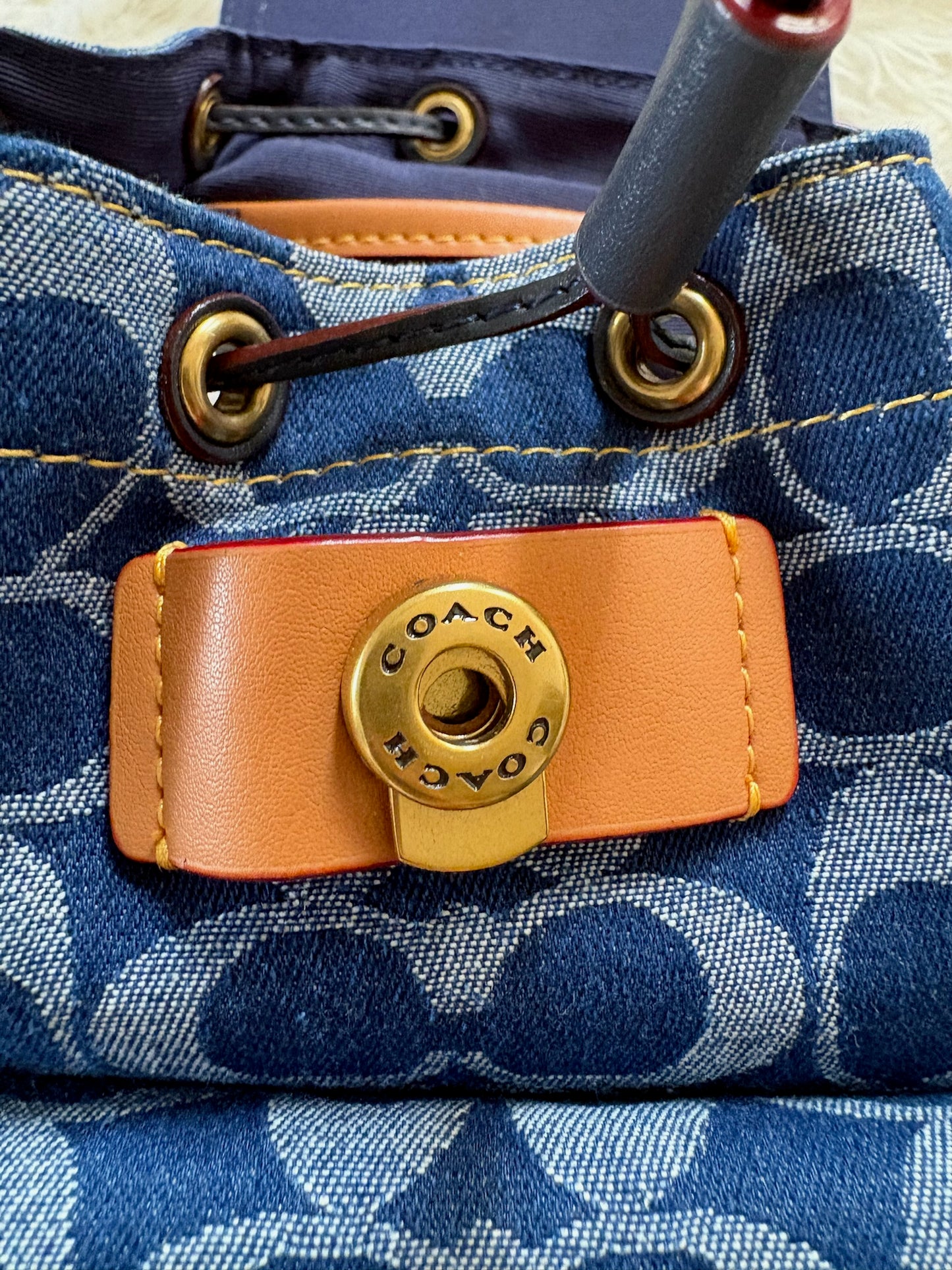 Coach Riya Backpack 21  – Denim Blue