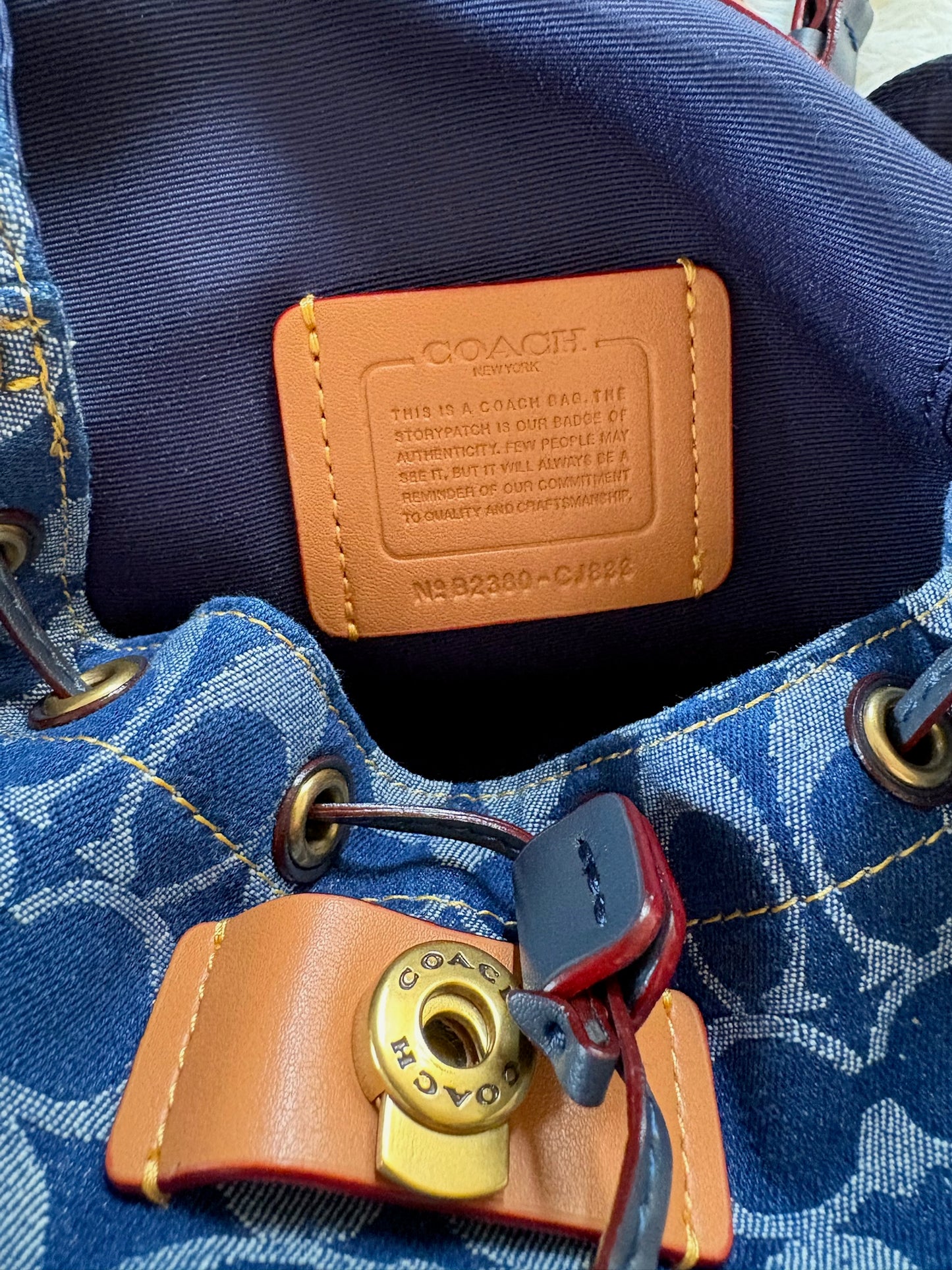 Coach Riya Backpack 21  – Denim Blue