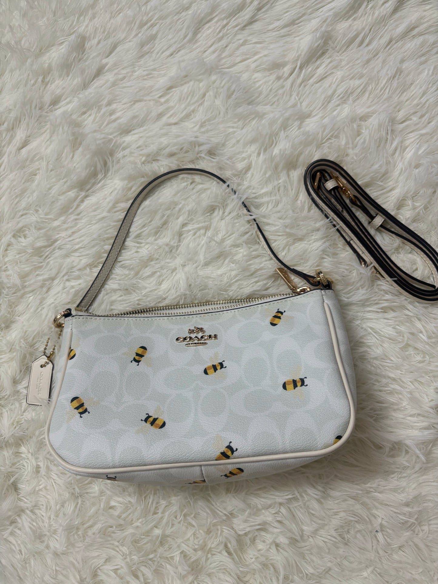 Coach Nolita 19 in Signature Canvas with Bee Print