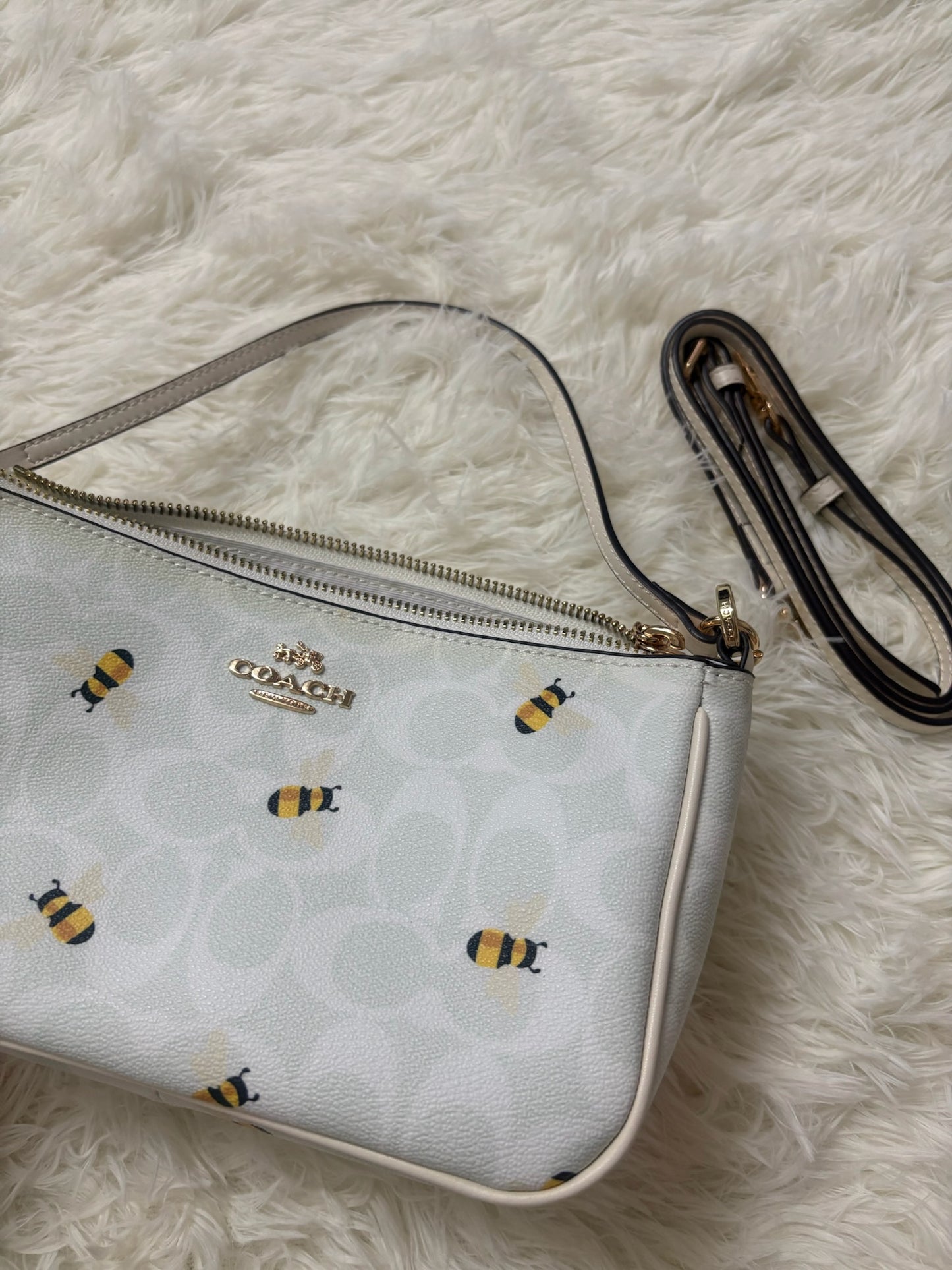 Coach Nolita 19 in Signature Canvas with Bee Print