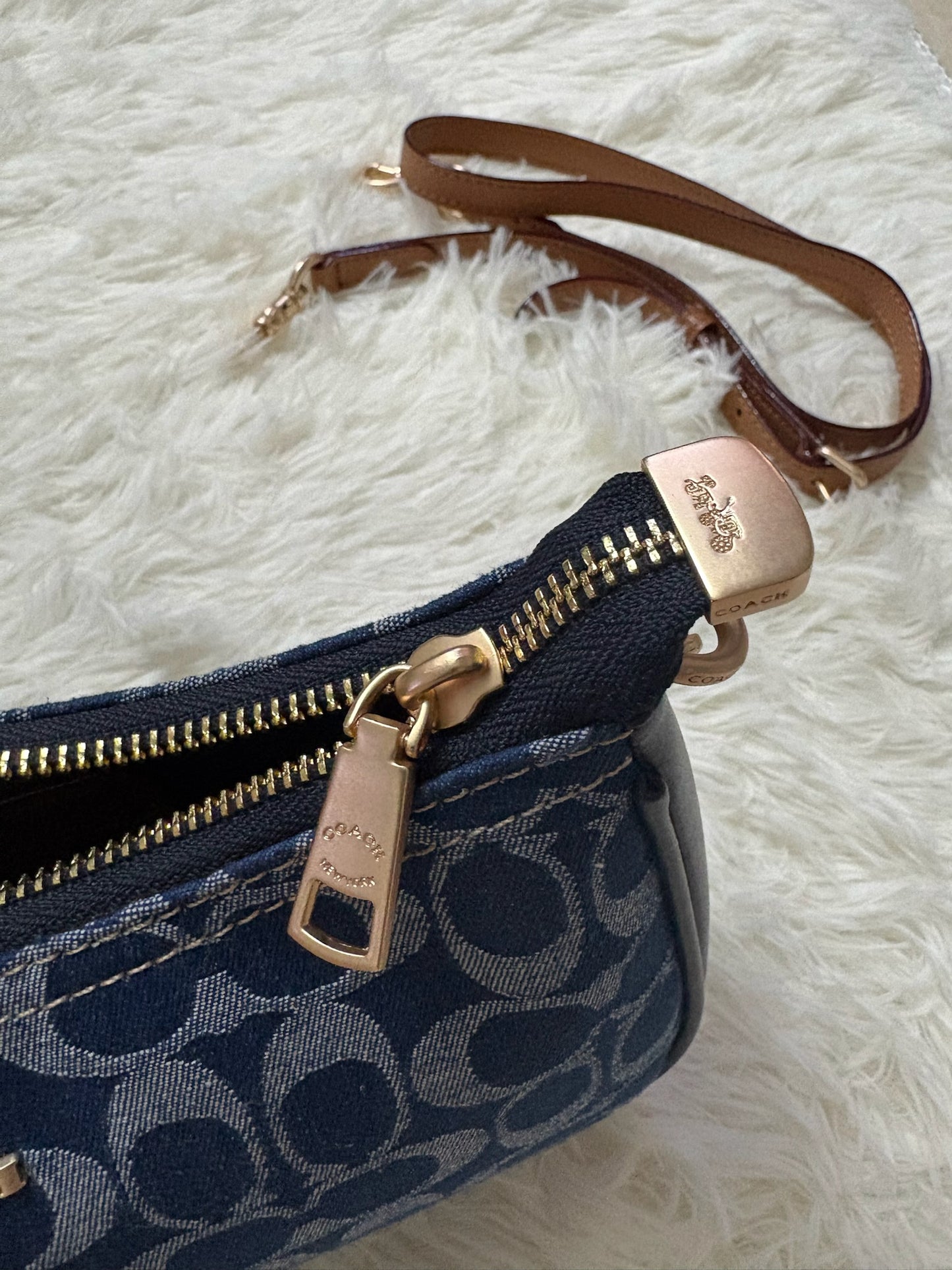 Coach Teri Shoulder Bag-Denim blue