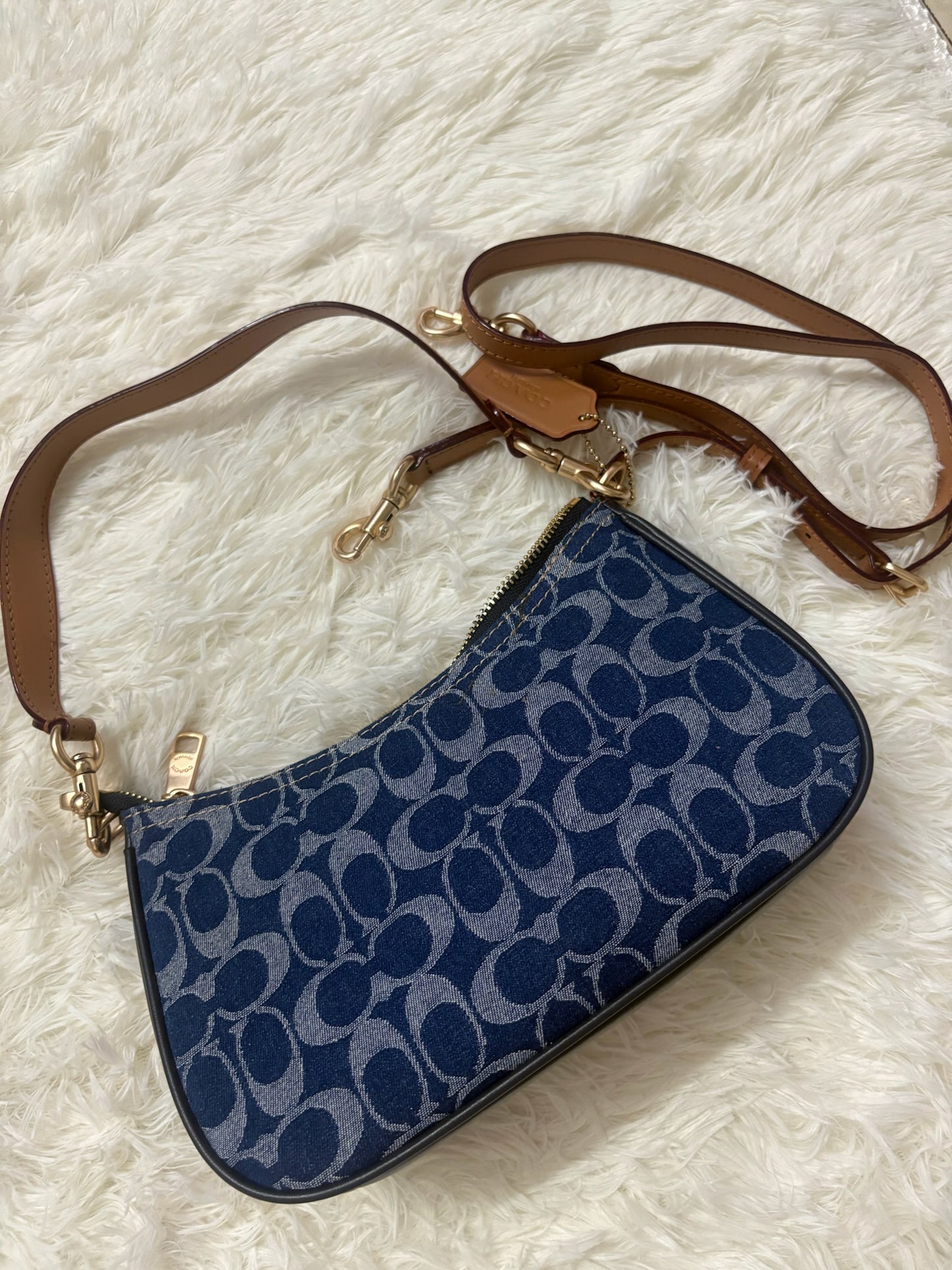 Coach Teri Shoulder Bag-Denim blue