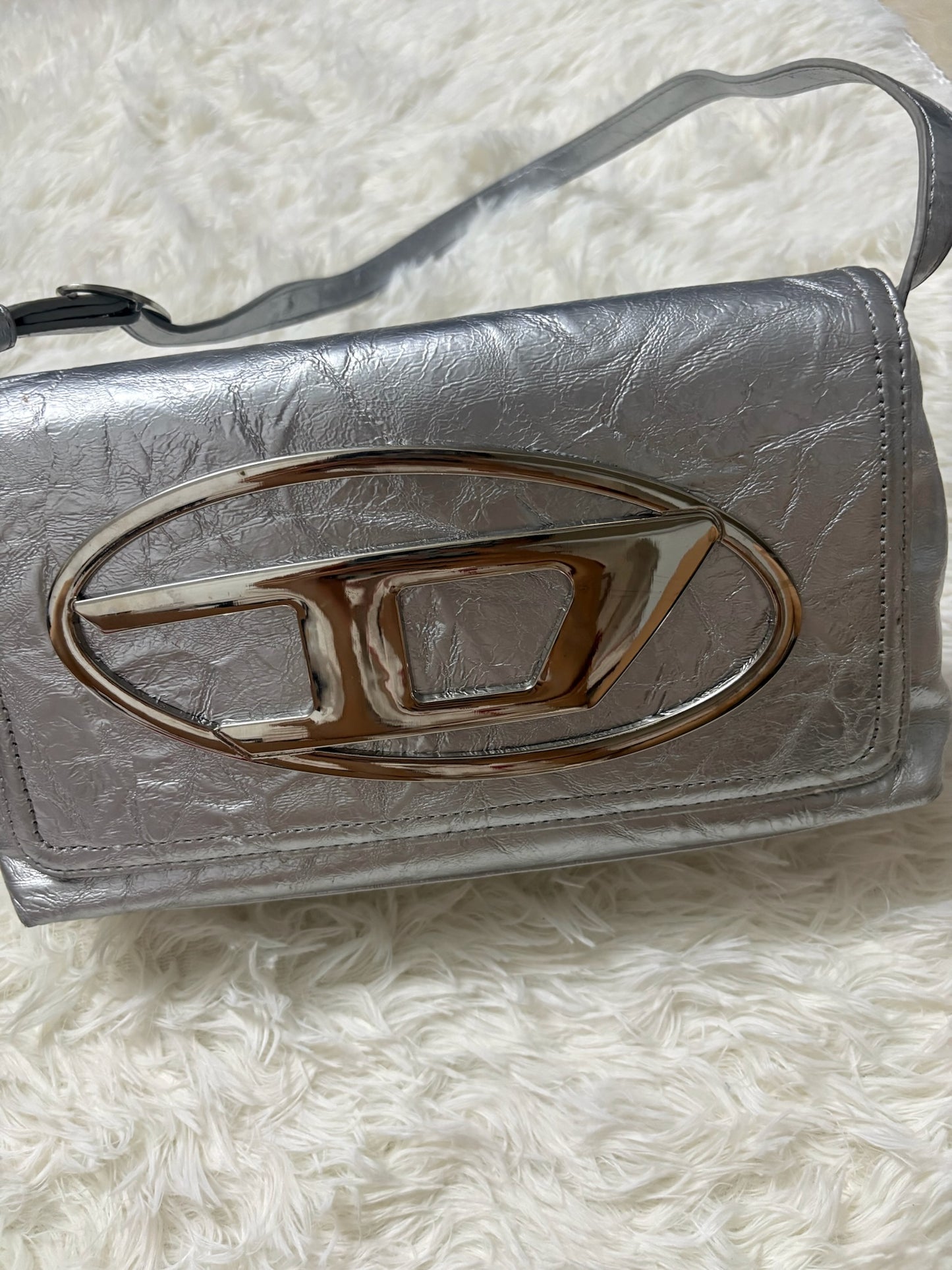 Diesel 1DR Shoulder Bag –  Silver
