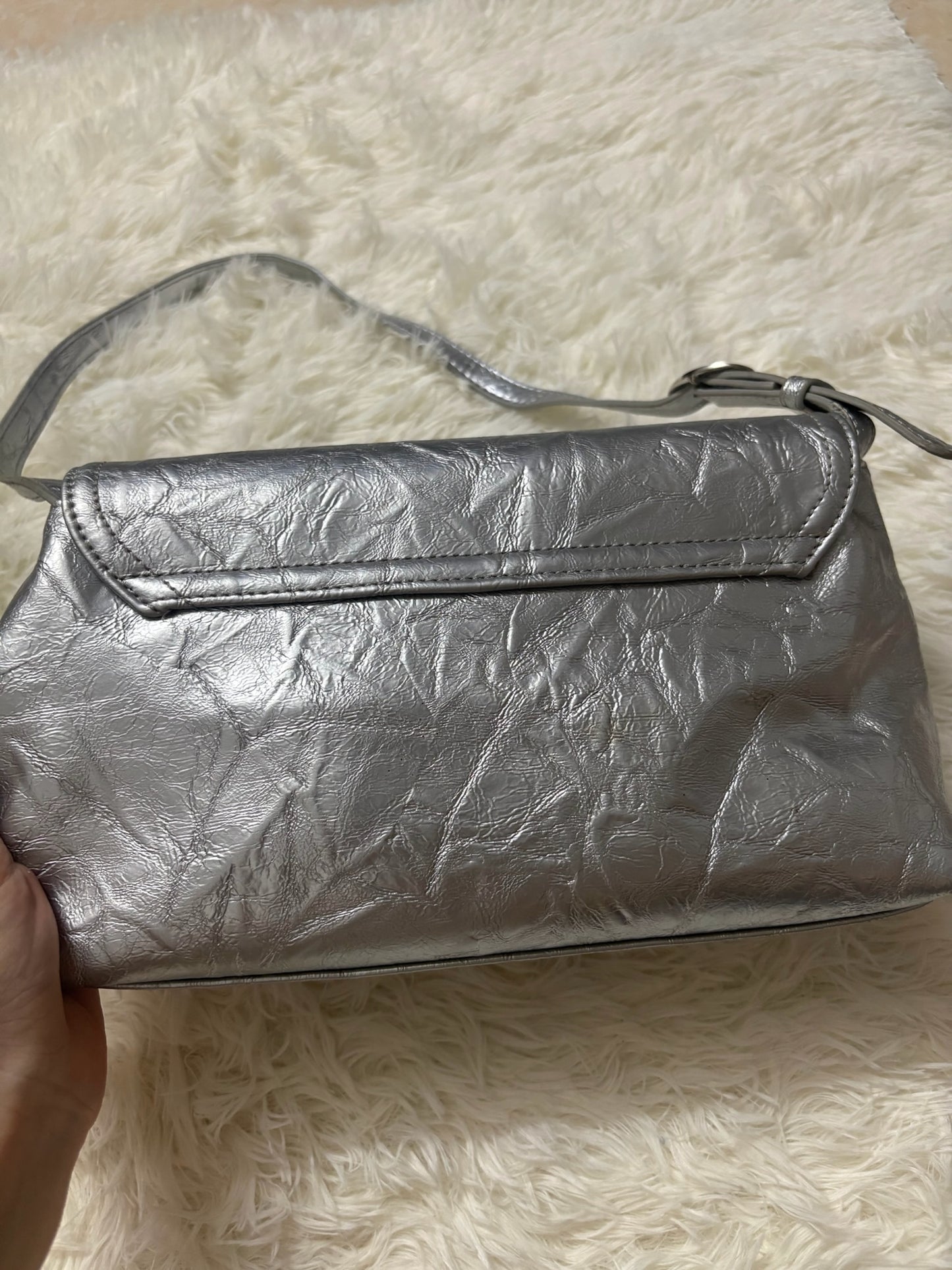 Diesel 1DR Shoulder Bag –  Silver