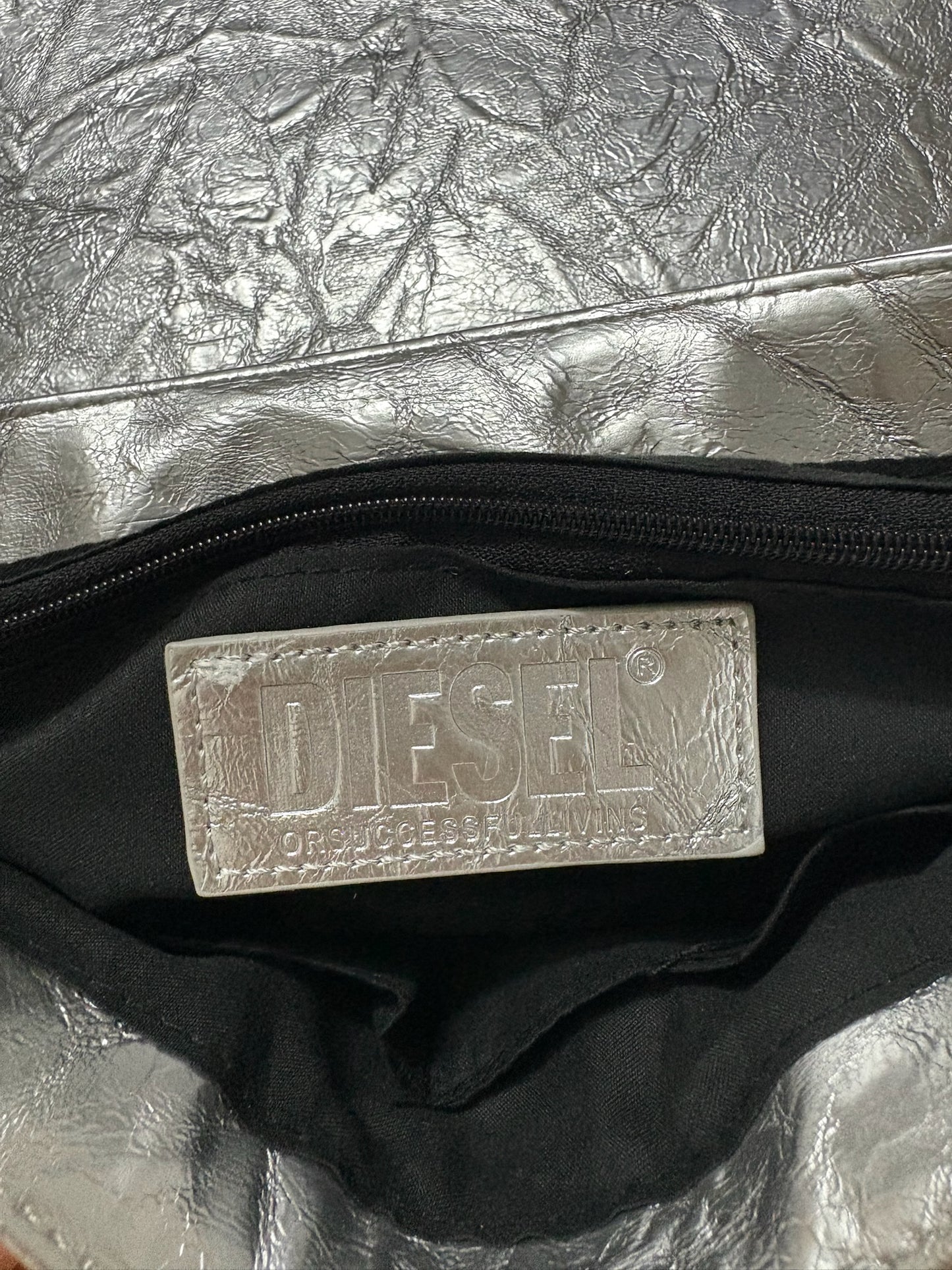 Diesel 1DR Shoulder Bag –  Silver