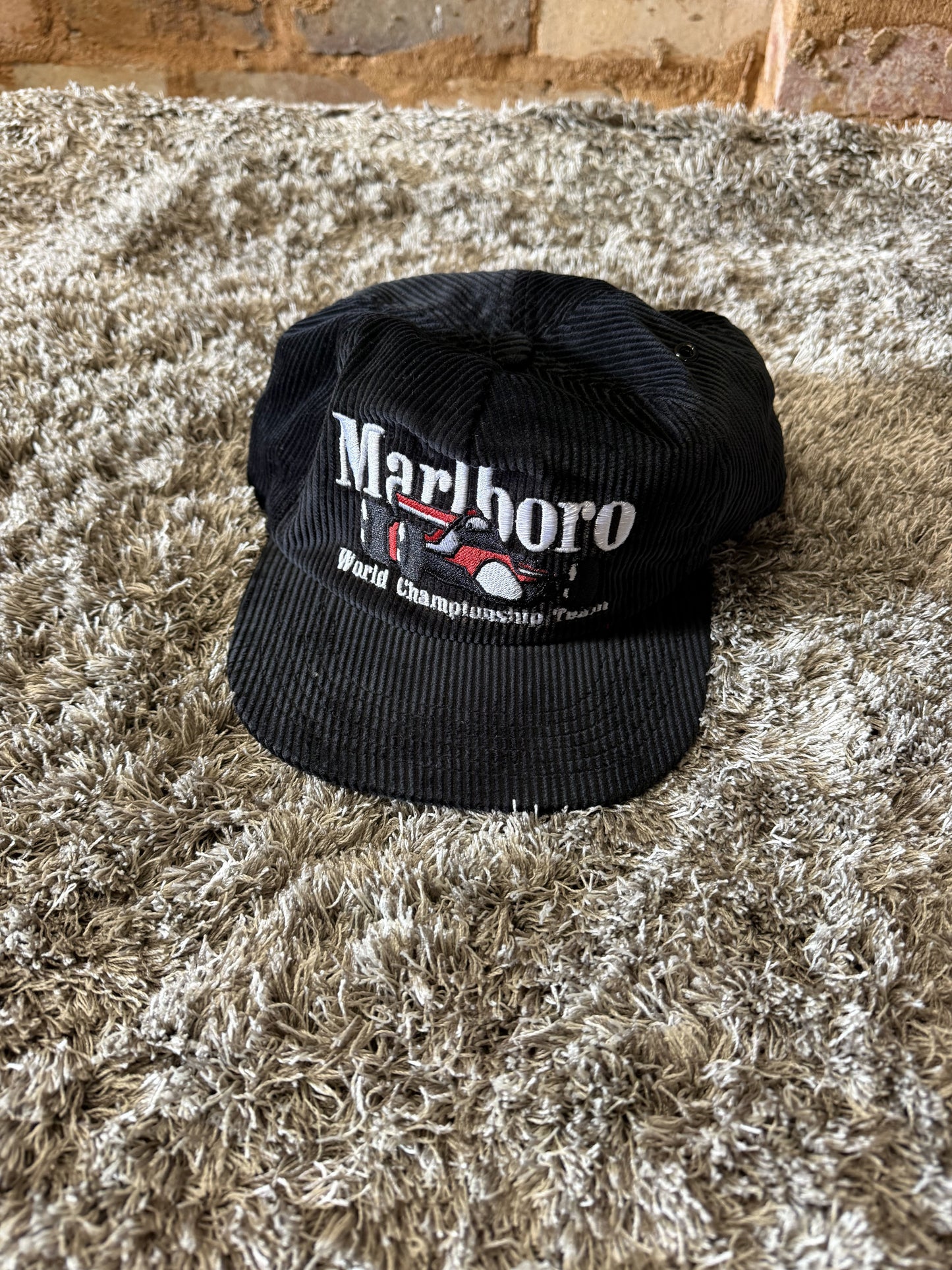 Marlboro World Championship Team  Corduroy  Snapback Cap-Black