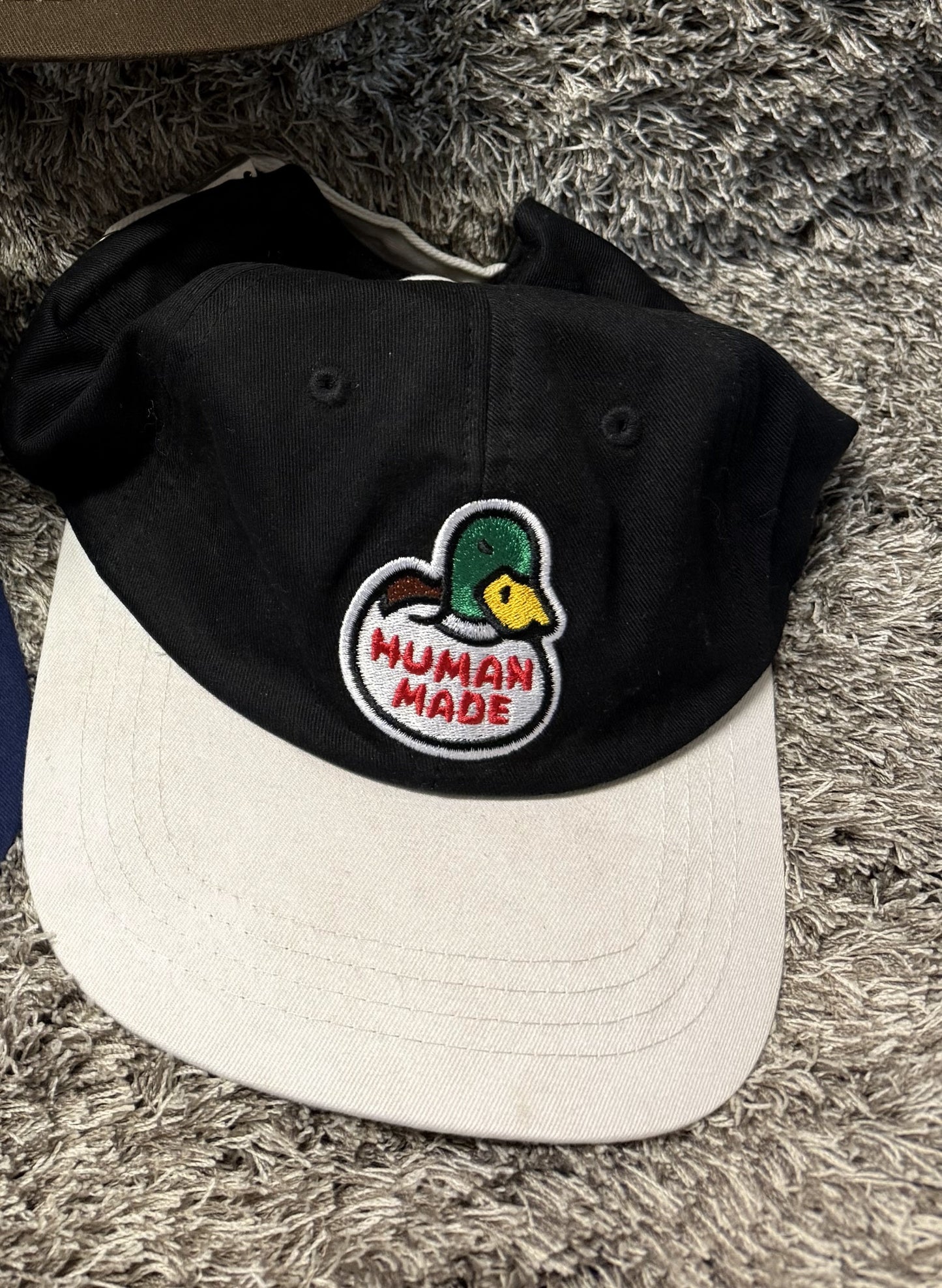 Human Made Duck Logo Cap-Black White
