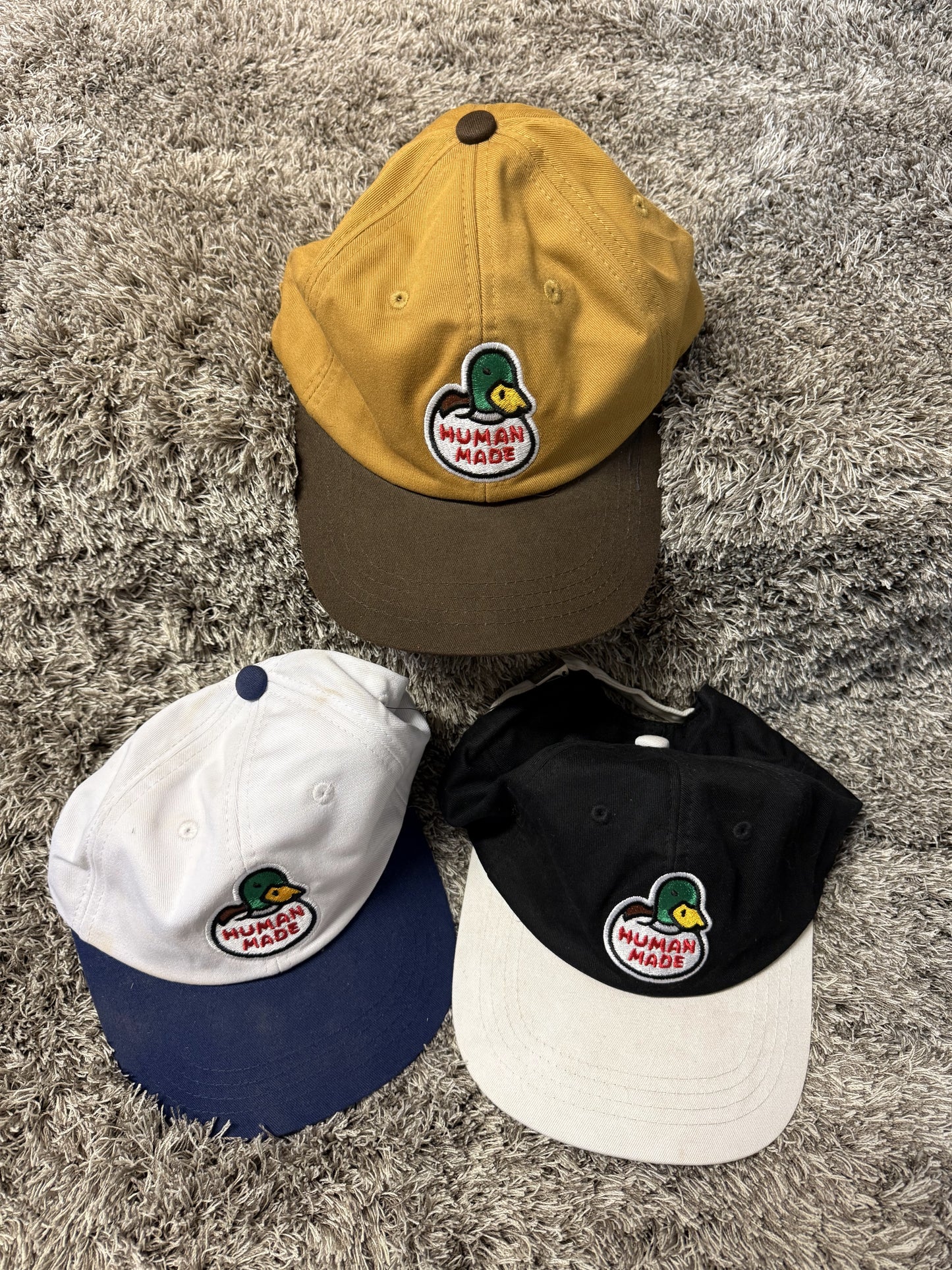 Human Made Duck Logo Cap White Navy