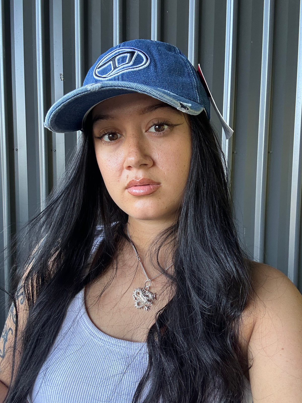 Diesel Blue Denim Baseball Cap