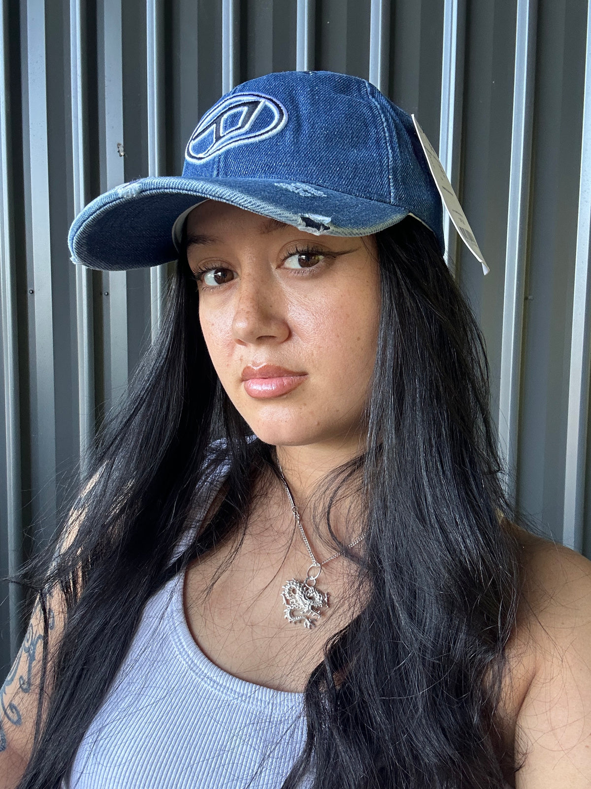 Diesel Blue Denim Baseball Cap