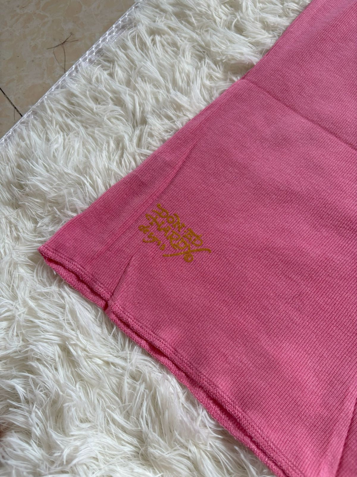 Ed Hardy by Christian Audigier ribbed tank top-Pink