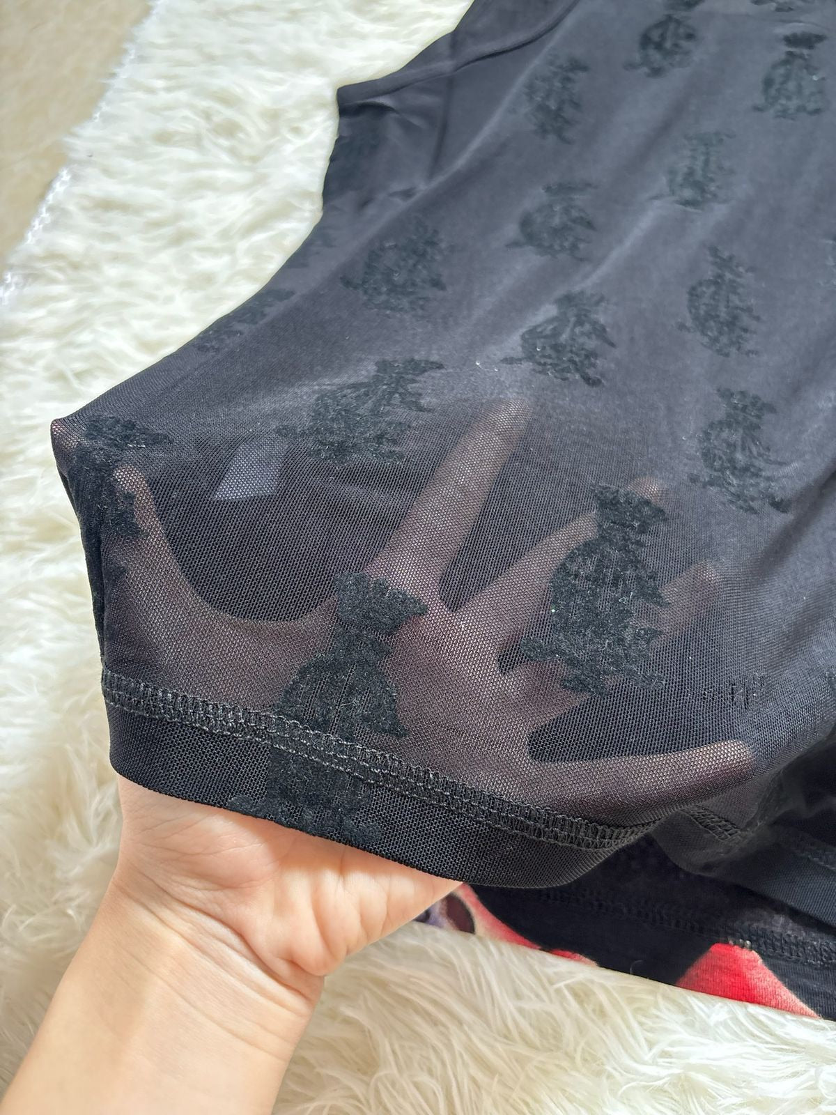Vintage Ed Hardy by  Christian Audigier rhinestone flower black tank top