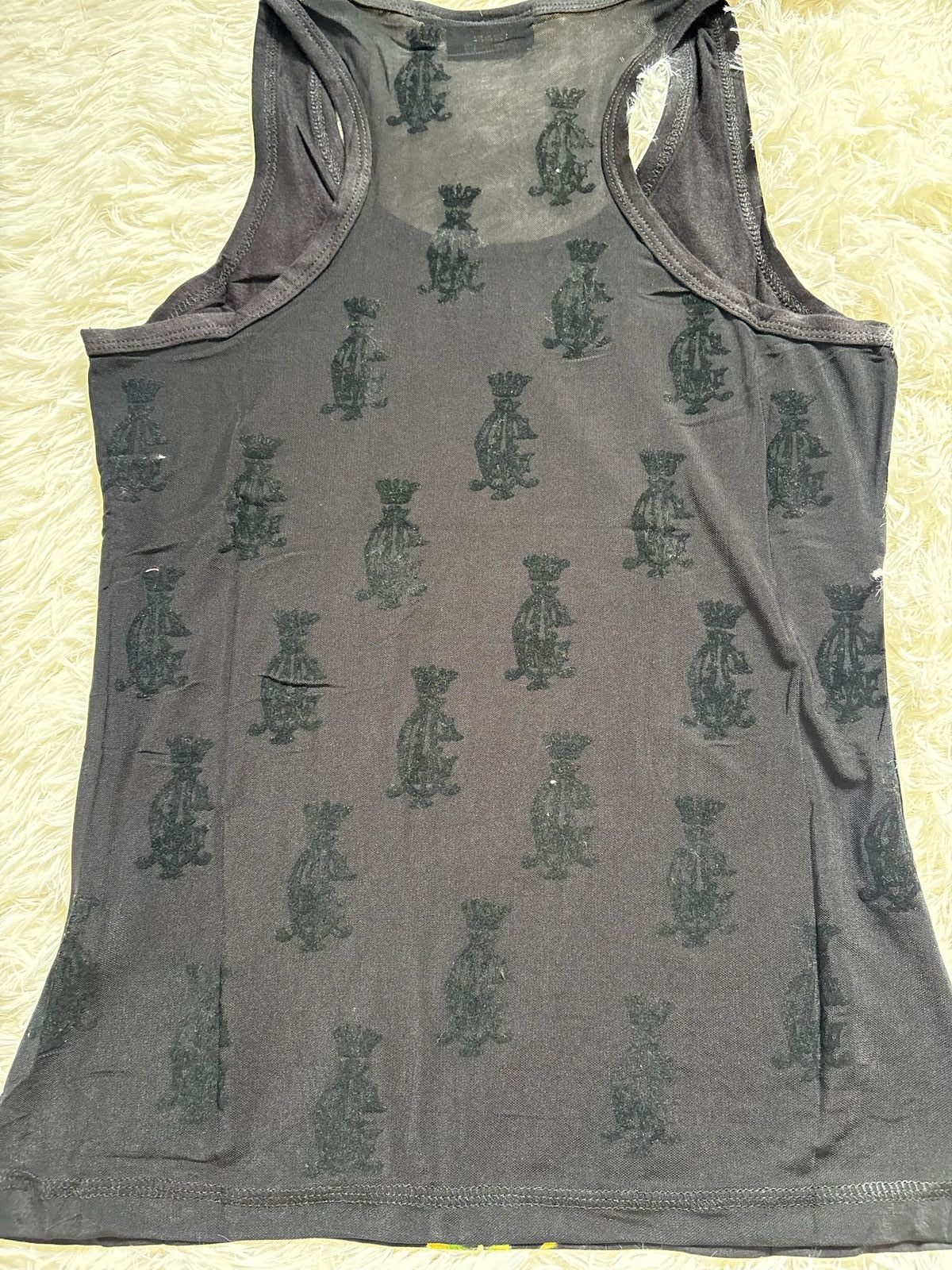 Vintage Christian Audigier black tank top