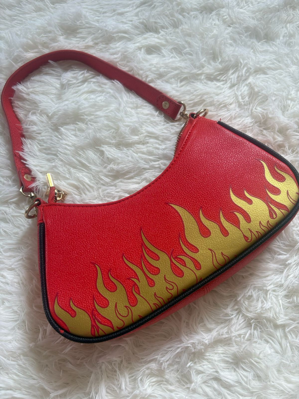 Von Dutch Flames Shoulder Bag – Red