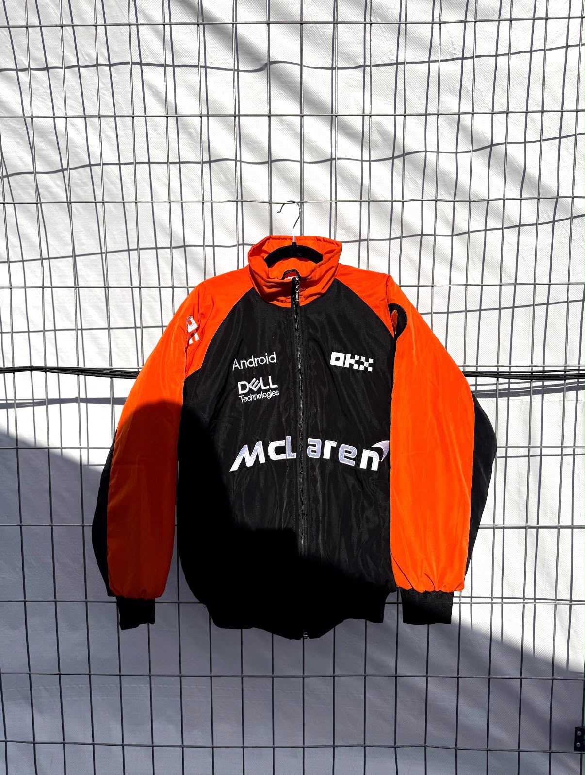 McLaren  F1 Team racing bomber jacket-Black Orange