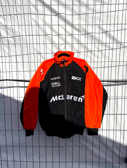 McLaren  F1 Team racing bomber jacket-Black Orange